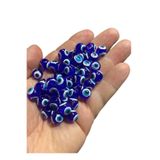 Flea Market 10Mm Akrilik Danagöz Nazar Boncuk - Takı Boncuğu - Saç Boncuğu - 50 Adet / 4Mm Delik Çapı