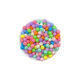 Flea Market 10Mm Pastel Karışık Renkli Yuvarlak Plastik Boncuk, Takı Yapım Boncuğu (25Gr,~45Adet)