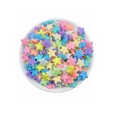 Flea Market 12Mm Pastel Karışık Renkli Plastik Yıldız Model Boncuk,Takı Yapım Hobi Boncuğu (25Gr,~60Adet)