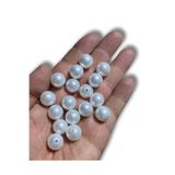 Flea Market 14 Mm Beyaz Plastik Inci Boncuk - 30 Adet