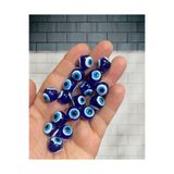 Flea Market 14 Mm Danagöz Nazar Boncuğu - Dekoratif Boncuk 30 Adet - (Kalın Delikli) Artdeco14Mm30