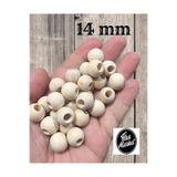 Flea Market 14 mm Ham Ahşap Boncuk - ( 50 Adet ) 14mmHamORG