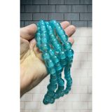 Flea Market 14 mm Sky Blue Kuzu Cam Kuzu Boncuk - Makrome Boncuğu - Dekor Boncuğu - ( 10 Adet ) -