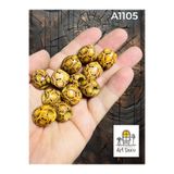 Flea Market 16 Mm Desenli Ahşap Boncuk (50 Gram Ort 38 Adet) Delik Çapı 6 Mm Makrome Takı Bileklik