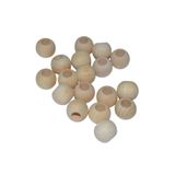 Flea Market 17 Mm Ham Işlenmemiş Ahşap Boncuk - 100 Gram (50 Adet)
