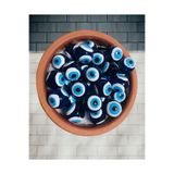 Flea Market 18 Mm Danagöz Nazar Boncuğu - Dekoratif Boncuk 20 Adet - (Kalın Delikli) Artdeco18Mm20