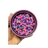 Flea Market 20 Adet Rainbow Hearts Fimo Boncuk - Hamur Boncuk, Takı Boncuğu