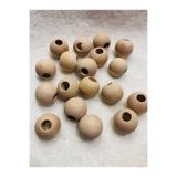Flea Market 20 Mm Ham Işlenmemiş Ahşap Boncuk - 20 Adet -