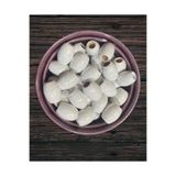 Flea Market 20 Mm Oval Beyaz Renk Ahşap Boncuk - (20 Adet)