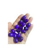 Flea Market 20 Mm Oval Purple Mor Ahşap Boncuk - (20 Adet)