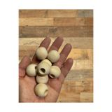 Flea Market 22Mm Ham Ahşap Boncuk - 20 Adet -