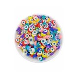 Flea Market 25 Adet 10MM Polimer Kil Fimo Karışık Renkli Nazar Boncuğu,göz Figür Boncuk,takı Yapımı
