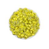 Flea Market 25 Adet Sarı Smile Fimo 10MM Polimer Kil Gülen Yüz / Gülen Surat Emoji Boncuk,takı Yapımı