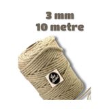 Flea Market 3 Mm 10 Metre Jüt Halat Ip - Kendir Ip - Dekor Ipi -