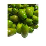 Flea Market 30 Mm Fıstık Yeşil Oval Ahşap Boncuk - 12 Adet