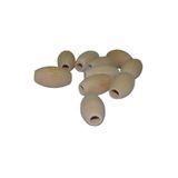 Flea Market 30 Mm Ham Işlenmemiş Oval Ahşap Boncuk - 25 Adet.