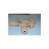 Flea Market 30 Mm Ham Oval Ahşap Boncuk 50 Adet (İşlem Görmemiş)