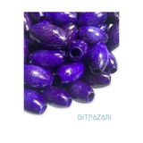 Flea Market 30 Mm Purple Oval Ahşap Boncuk - 12 Adet