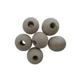 Flea Market 32 Mm Ham Işlenmemiş Ahşap Boncuk - (6 Adet)