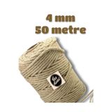 Flea Market 4 Mm 50 Metre Jüt Ip - Dekor Halat - Kendir Ipi -