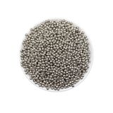 Flea Market 4mm Gümüş - Nikel Renk Ccb Metalize Metal Görünümlü Plastik Boncuk,takı Boncuğu (25GR,~250 ADET)