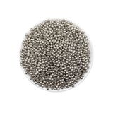Flea Market 4Mm Gümüş - Nikel Renk Ccb Metalize Metal Görünümlü Plastik Boncuk,Takı Boncuğu (50Gr,~520 Adet)