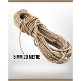 Flea Market 5 Mm 20 Metre Jüt Halat Ip - Kendir Ip - Hasır Ip