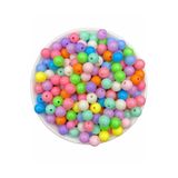Flea Market 50Gr 10Mm Pastel Karışık Renkli Yuvarlak Plastik Boncuk, Takı Yapım Boncuğu (100 Gr Ort 100 Adet)