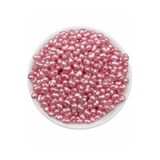 Flea Market 50Gr Pembe Renk Formsuz Şekilsiz Plastik Lüks Barok Inci Boncuk, Yamuk Inci (~250 Adet)
