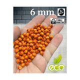Flea Market 6 Mm Turuncu Ahşap Boncuk (25 Gram Ort 175 Adet) Delik Çapı 2Mm Makrome Takı Bileklik