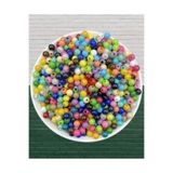 Flea Market 6Mm Karışık Renk Plastik Boncuk (300 Adet) Dekor/Takı/Kuzu Boncuğu - Plastik-6Mm-Tb