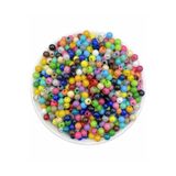 Flea Market 6Mm Karışık Renkli Plastik Boncuk (100Gr,~900 Adet Boncuk)