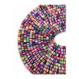 Flea Market 6mm Mix / Karışık Renkli Polimer Kil Fimo Boncuk DIZISI,40CM Hamur Boncuk Fimo Dizi