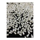Flea Market 6X10Mm Krem Renk Plastik Damla Model Inci Boncuk,İnci Takı Aksesuar Boncuğu (50 Gr, ~250 Adet)