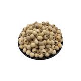 Flea Market 8 Mm Ham Ahşap Yuvarlak Boncuk 100 Gr