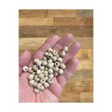 Flea Market 8 Mm Ham Ahşap Yuvarlak Boncuk 100 Gram Ort. 250-300 Adet