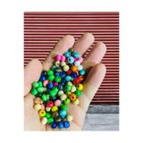 Flea Market 8 Mm Karışık Renkli Ahşap Boncuk (40 Gr)