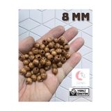 Flea Market 8 Mm Meşe Rengi Ahşap Boncuk - 50 Gram (Ort. 200 Adet)