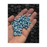 Flea Market 8Mm Akrilik Danagöz Nazar Boncuk - Takı Boncuğu - Saç Boncuğu - 50 Adet/Ince Delikli Kınabeadakriliks Turkuaz