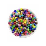 Flea Market 8Mm Karışık Renkli Plastik Boncuk (100Gr,~370 Adet Boncuk)