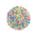 Flea Market 8Mm Pastel Karışık Renkli Plastik Yıldız Model Boncuk,Takı Yapım Hobi Boncuğu (25Gr,~150 Adet)
