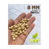 Flea Market 8Mm Vernikli Ahşap Boncuk (50 Gram Ort 224 Adet) Delik Çapı 3Mm Makrome Takı Bileklik Tahta