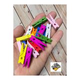 Flea Market Ahşap Mandal Seti - Parti, Düğün, Davetiye, Kutlama (30 Adet - 36X10 Mm) Çok Renkli, Partiset