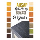 Flea Market Ahşap Rötuş Boyası - Siyah 25Ml, Fırçalı Cam Şişede Mobilya Masa Sandalye Sehpa Çizik Onarıcı Woodcolor