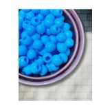 Flea Market Dekoratif Plastik Boncuk ( 10mm - 100 Adet ) Mavi Kuzu