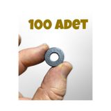 Flea Market Delikli Minik Mıknatıs, Magnet Mıknatısı, Maket Mıknatısı (17Mm X 3Mm) Deliklimknts Siyah 100