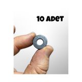 Flea Market Delikli Minik Mıknatıs, Magnet Mıknatısı, Maket Mıknatısı (17Mm X 3Mm) Deliklimknts Siyah 10