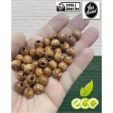 Flea Market Ekonomik Paket 1 Kilo 10MM Ahşap Boncuk - Meşe - ( Ort - 2500-3000 Adet )