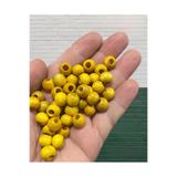 Flea Market Ekonomik Paket 1 Kilo 10Mm Ahşap Boncuk - Sarı - (Ort - 2500-3000 Adet) Eko1Kg10Sarı
