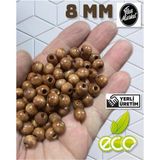 Flea Market Ekonomik Paket 1 Kilo 8mm Ahşap Boncuk - Meşe - ( Ort - 3300-4000 Adet )